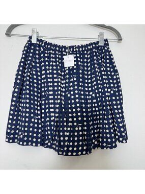 Bonpoint Girls Dots And Cherries Pleated Skirt Size 12 Pull On Elastic Waist New